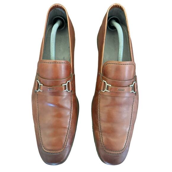 Magnanni Genuine Leather Men’s Slip On Loafers Size 10.5 M Chestnut Brown - Picture 3 of 10